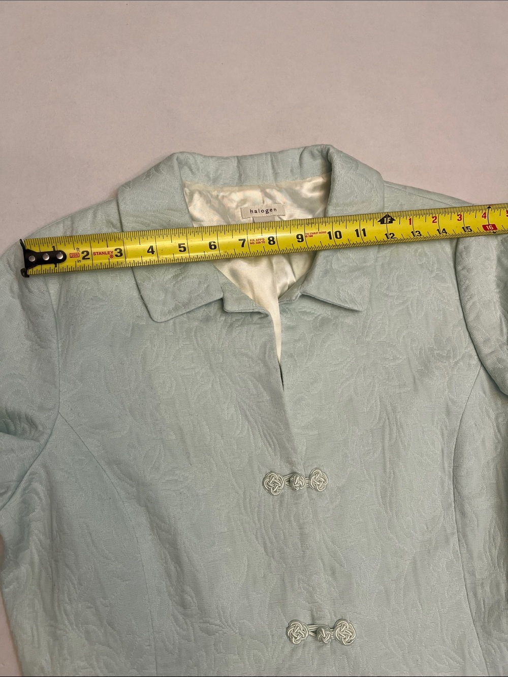 HALOGEN LIGHT GREEN COTTON FLORAL BLAZER SIZE LARGE - Picture 12 of 16